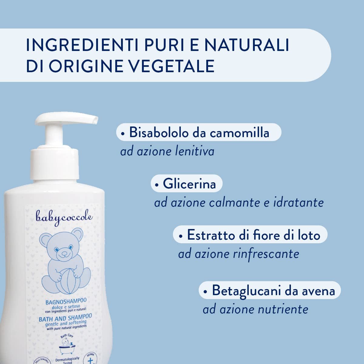 Babycoccole badschampo för spädbarn och barn, med lotusblomextrakt och naturliga ingredienser, för känslig hud, 250 ml Barn - Bath and Skincare Naty Shop
