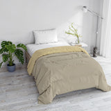 Grundläggande vinterfilt, enfärgat och fodrat, mörkgrön/kräm, 200X245Cm Naty Shop Täcken och täcken Taupe/creme 160X245Cm