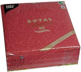 Papstar, 50 servetter "ROYAL Collection" 1/4-faldig 40 Cm X 40 Cm Bordeaux "Casali", #84880