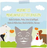 MjAMjAM - Premium Wet Cat Food - Delicious Mix Pack III Måltider för din katt 6-pack (6 x 200 g) Spannmålsfri med extra kött