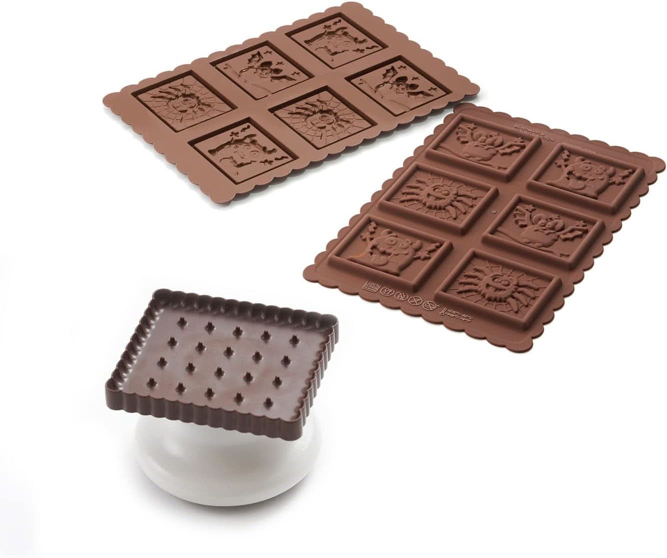 Silikomart 22.172.77.0165 CKC, 12 chokladmonster på kex Kitchen Naty Shop