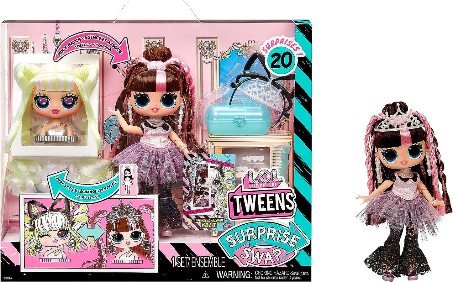 L.O.L. Surprise Tweens Surprise Swap Series - Brons-2-Blonde Billie - Modepuppe med mer än 20 Überraschungen inklusive Styling-Kopf och toller Mode och Accessoarer - idealisk för barn från 4 Jahren