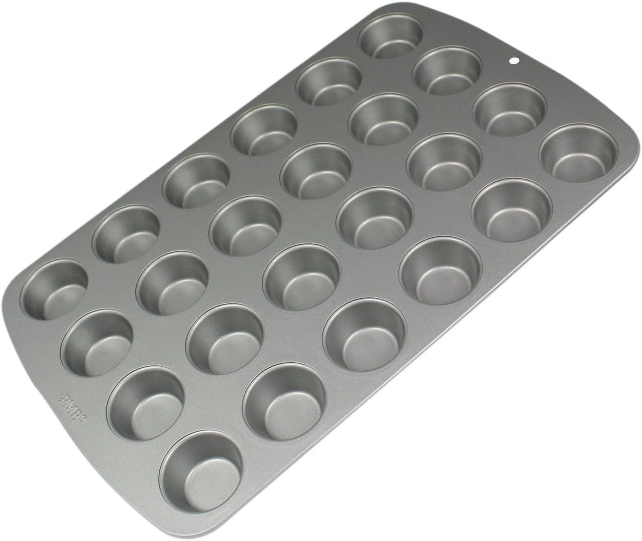 CSB111 Antihaftbeschichtete Mini-Muffinform Mit 24 Löchern Aus Karbonstahl, Edelstahl, Silver, 39,4 X 24,6 X 2,1 Cm Formar och brickor för bakning Naty Shop