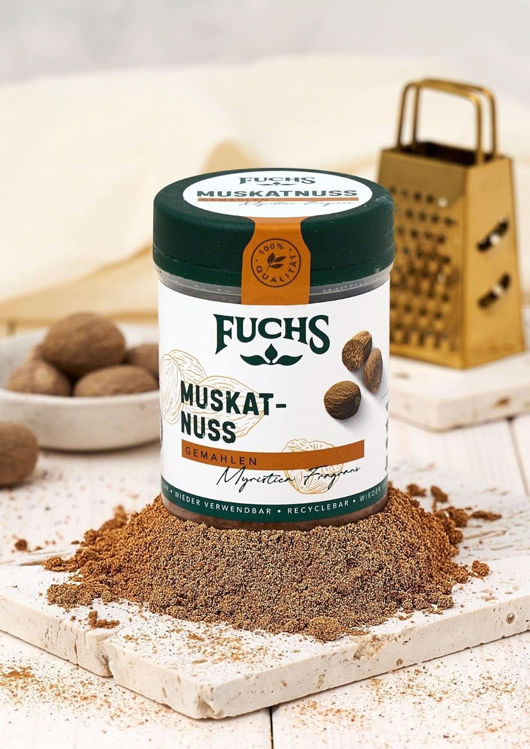 Fuchs Malen muskotnöt, 50 gram kryddor Naty Shop