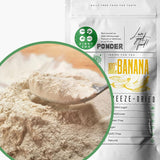 Frystorkade bananer i pulver | XL 300g Fruktpulver Frystorkat bananpulver | För smoothie, bakning, tårta | Frystorkad banan | Frystorkade frukter | ZingyZoo Bananpulver Dehydrerade produkter Naty Shop 300G