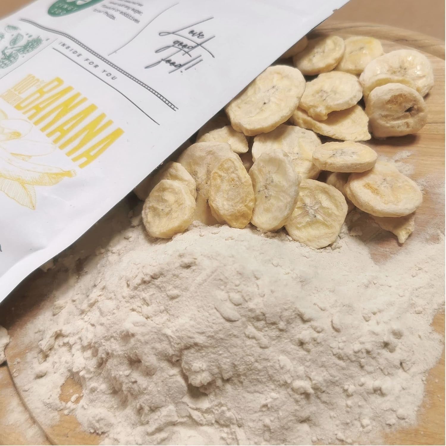 Frystorkade bananer i pulver | XL 300g Fruktpulver Frystorkat bananpulver | För smoothie, bakning, tårta | Frystorkad banan | Frystorkade frukter | ZingyZoo Banana Powder Naty Shop Dehydrerade produkter