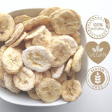 Frystorkade bananer | Paket 120g Torkade bananer utan socker | Frystorkad banan | Bananer med torkad frukt | Frystorkade färska bananer | Frystorkade bananskivor Naty Shop torkade produkter
