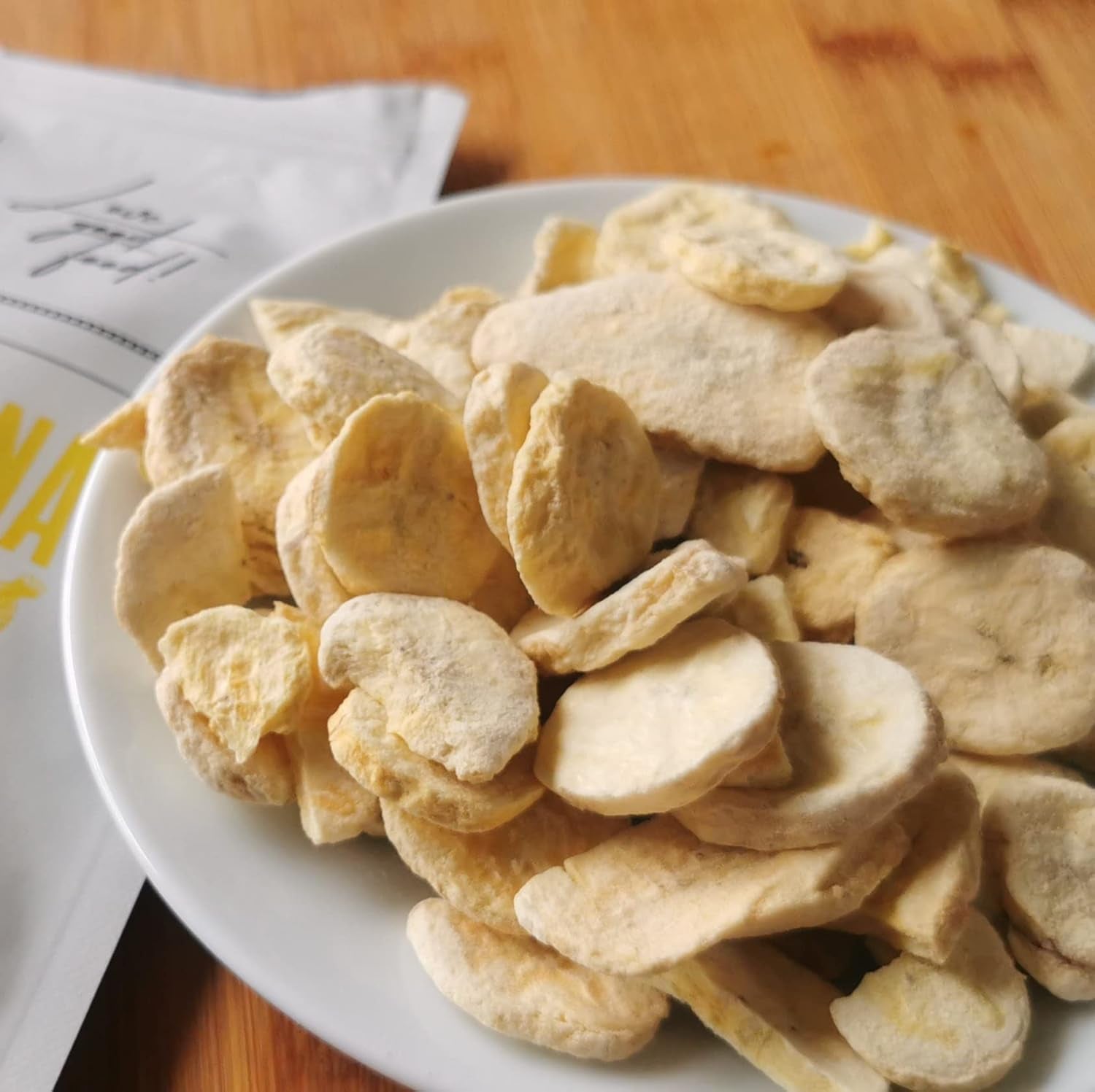 Frystorkade bananer | Paket 120g Torkade bananer utan socker | Frystorkad banan | Bananer med torkad frukt | Frystorkade färska bananer | Frystorkade bananskivor Naty Shop torkade produkter