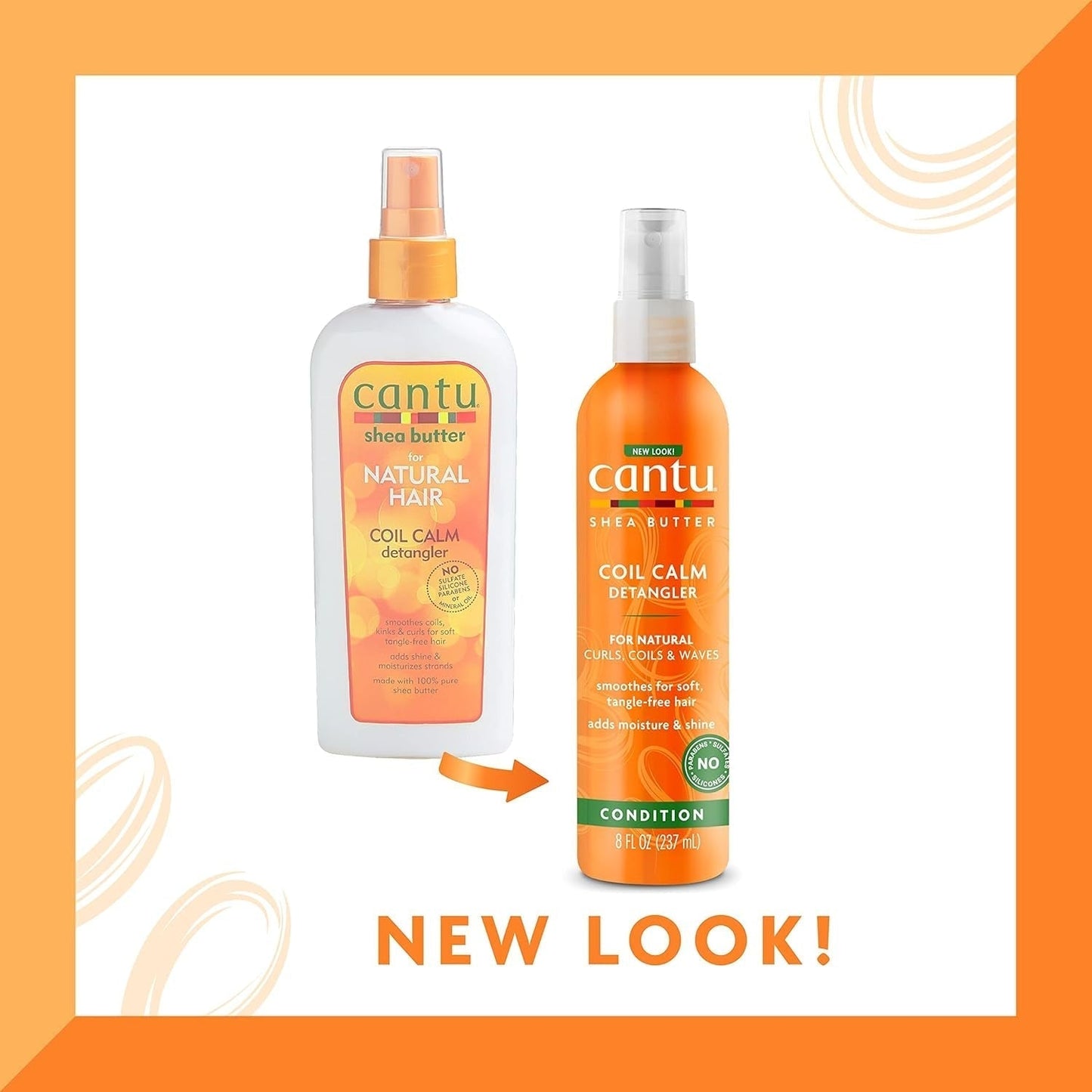 Cantu Coil Calm Detangling Spray, Shea, lockigt hår, 237ml Detangling Products Naty Shop