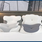 Nackkudde Ortopedisk Huvudkudde Memory Foam Kudde Side Impact Kudde - Ergonomisk design Ihålig form för sido-, rygg- och bukslag Ljusgrå cervikala ortopediska kuddar Naty Shop