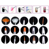 ® 20 X Professionella nagelborstar, gel, målarborstar, konstnärsborstar, franska nagelborstar, verktygsset med spetsiga spetsar, för nageldesign, målning, prickmönster, etc., med påse