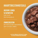 Lily's Kitchen blöt mat för vuxna katter, gjord med naturliga ingredienser, läckra bitar i sås, multipack, 8 lådor x 85 g