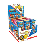 Crunchiez Surprise PAW PATROL, chokladhasselnötsfylld glassstrut med en överraskning av hög kvalitet, 12 x 25 g bricka