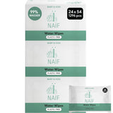 Naïf plastfria babyservetter 54 stycken (1 förpackning x 54 stycken) - för barnets botten, kropp och ansikte - naturliga ingredienser