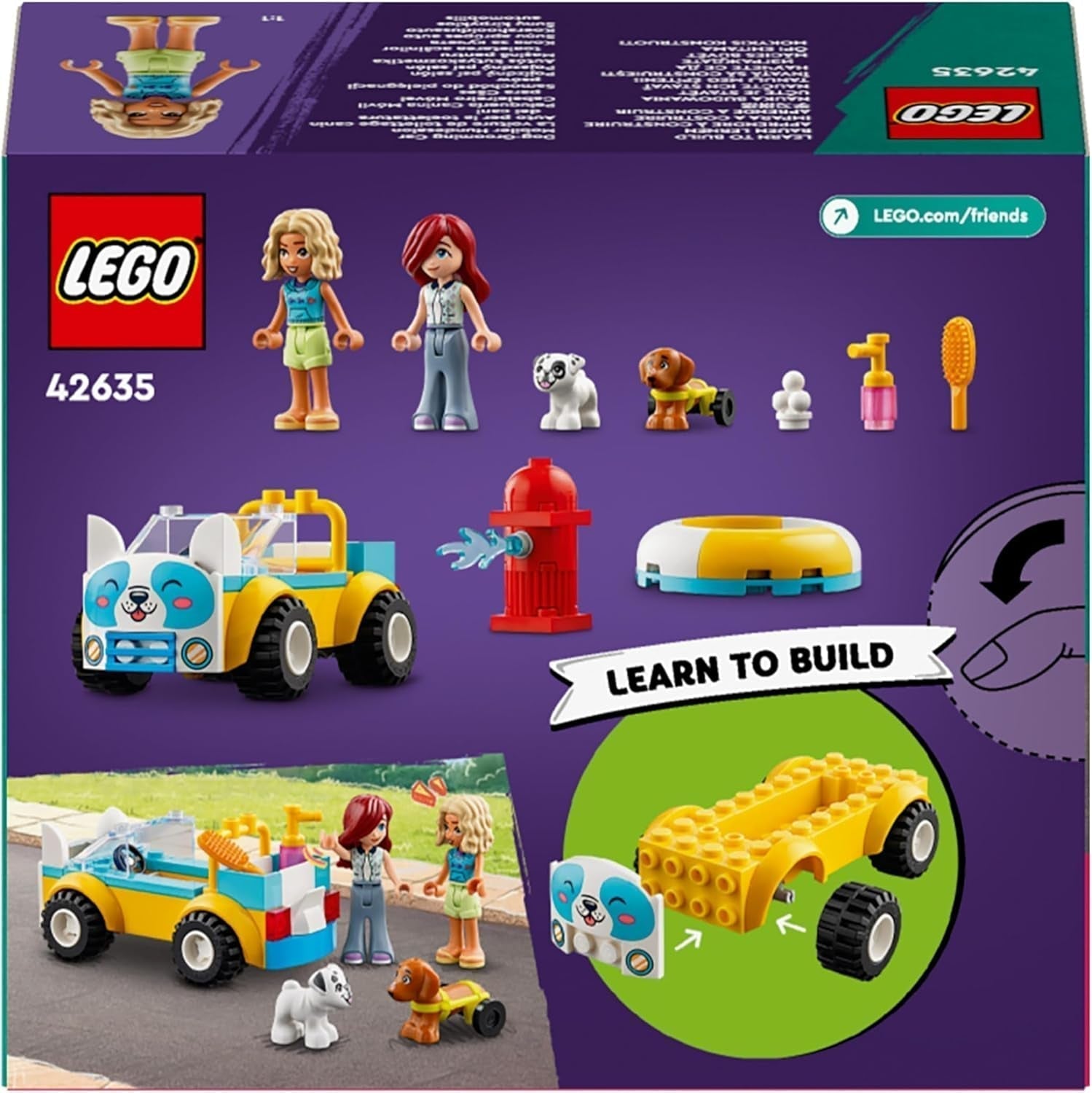LEGO Friends mobil hundtrimmare, låtsaslekande djurfordonslekset, barnleksak med 2 figurer och 2 hundar för flickor och pojkar från 4 år, hundtrimmningsset 42635 Byggset Beuche den LEGO-Store