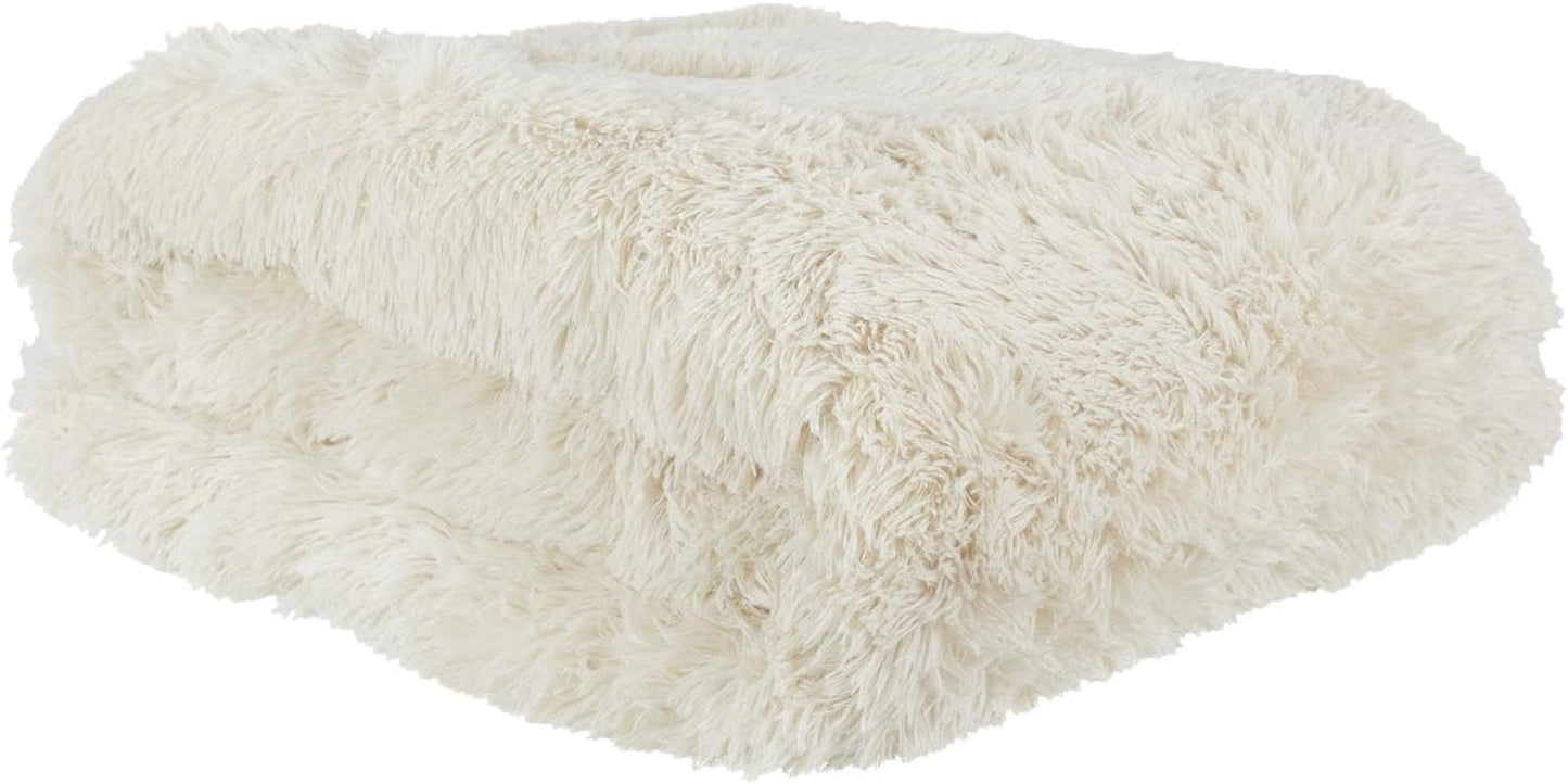 HOME DECO FACTORY Quilt med långt hår, 220Cm X 240Cm, beige Täcken och täcken Naty Shop Standardtitel