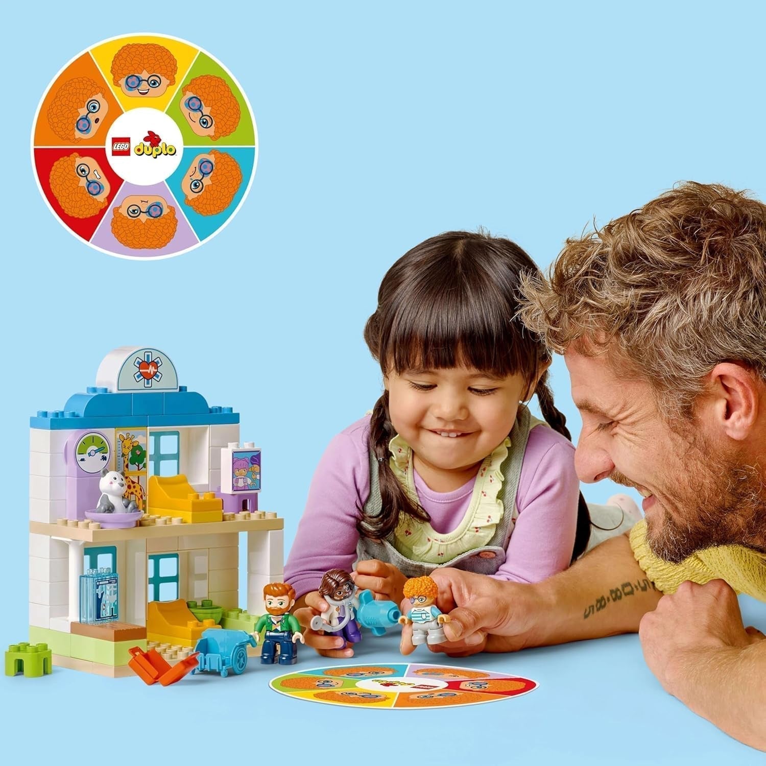 LEGO DUPLO Town Första besöket hos läkaren, Byggleksak, Leksats för att främja finmotorik, Present till småbarn 2 år, Pedagogisk leksak, Rollspel på sjukhus 10449 Byggset Besuche den LEGO-Store