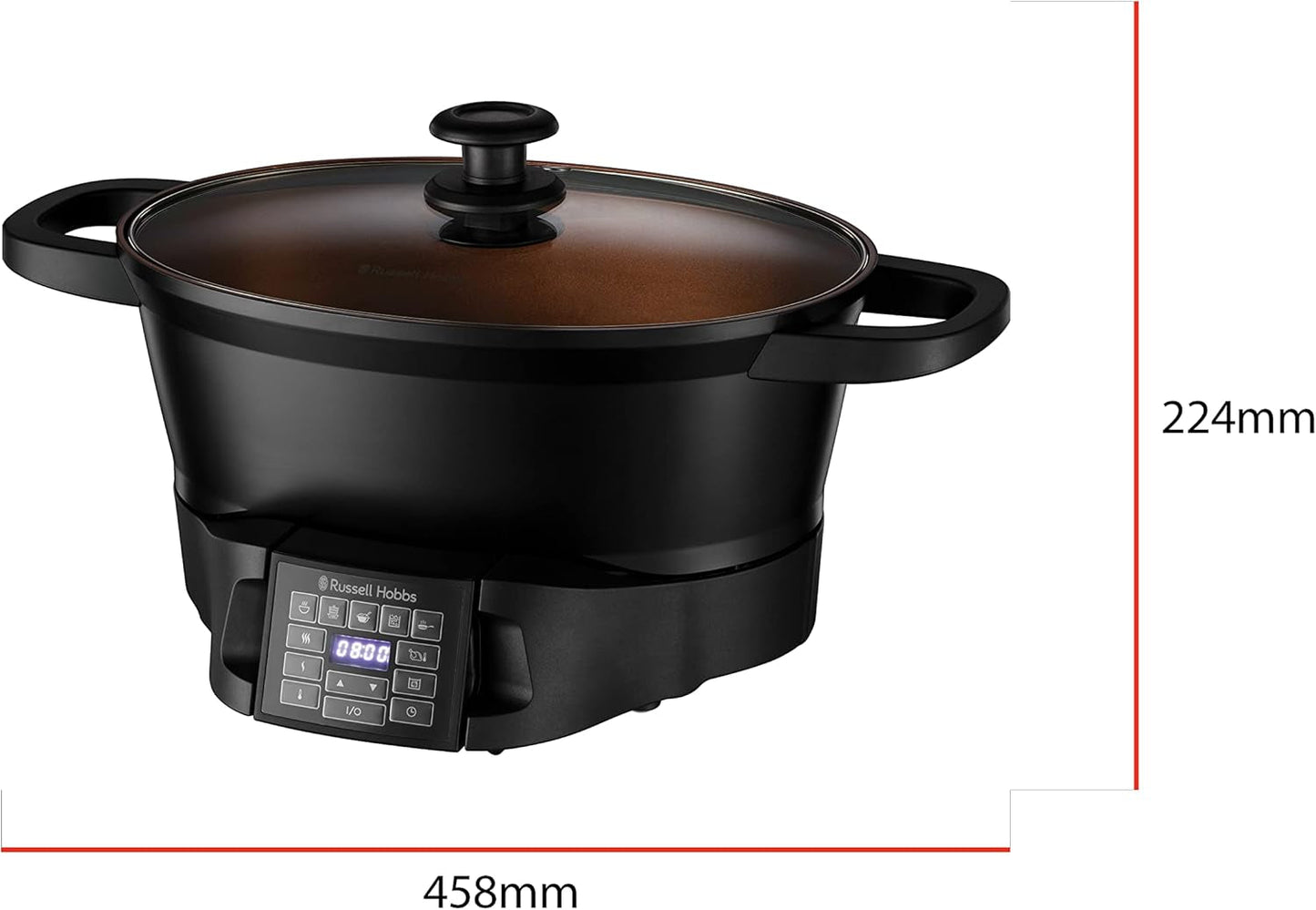 Multicooker Russell Hobbs 6,5L, digital display, 8 matlagningsfunktioner Slow Cooker Naty Shop