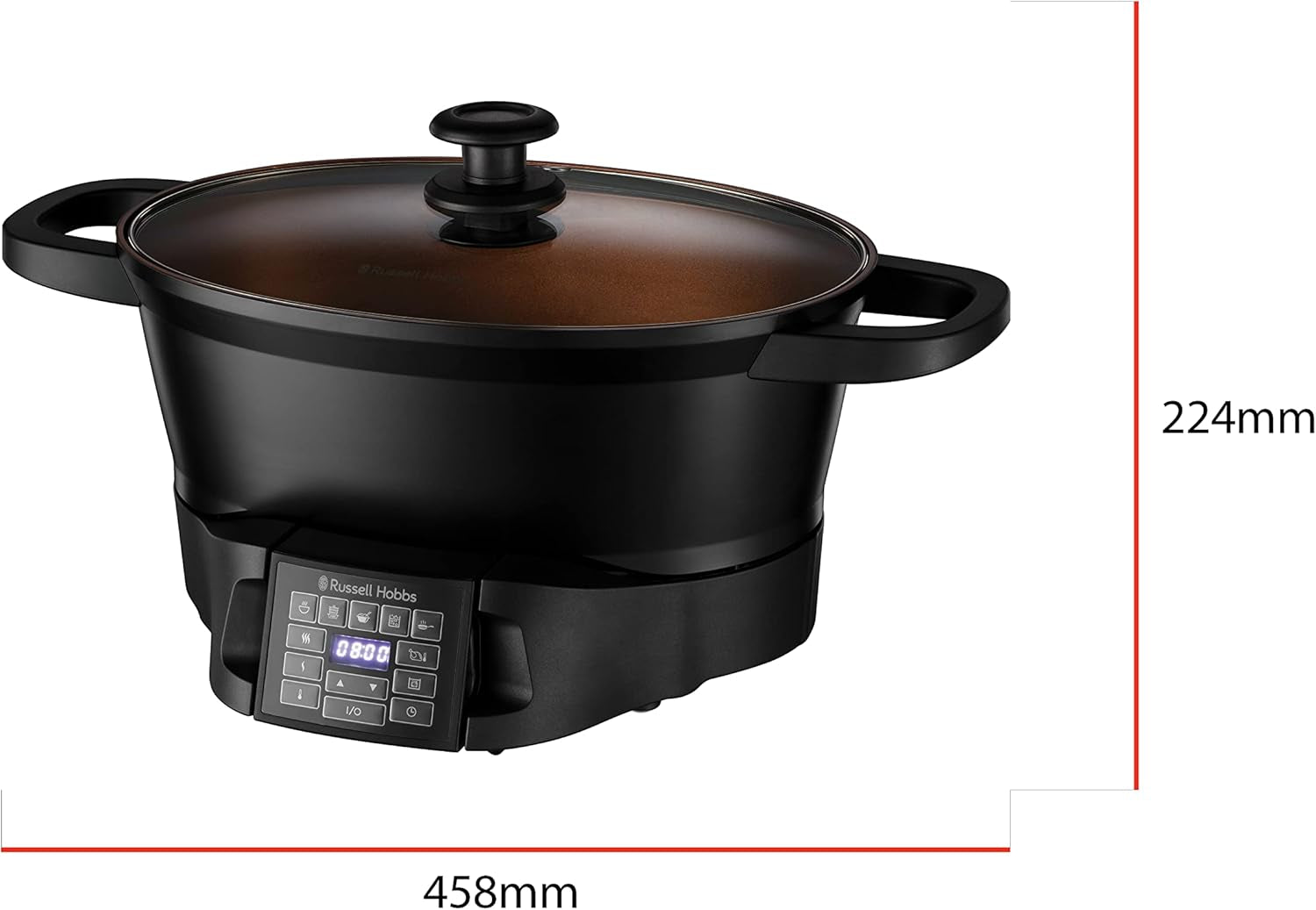 Multicooker Russell Hobbs 6,5L, digital display, 8 matlagningsfunktioner Slow Cooker Naty Shop
