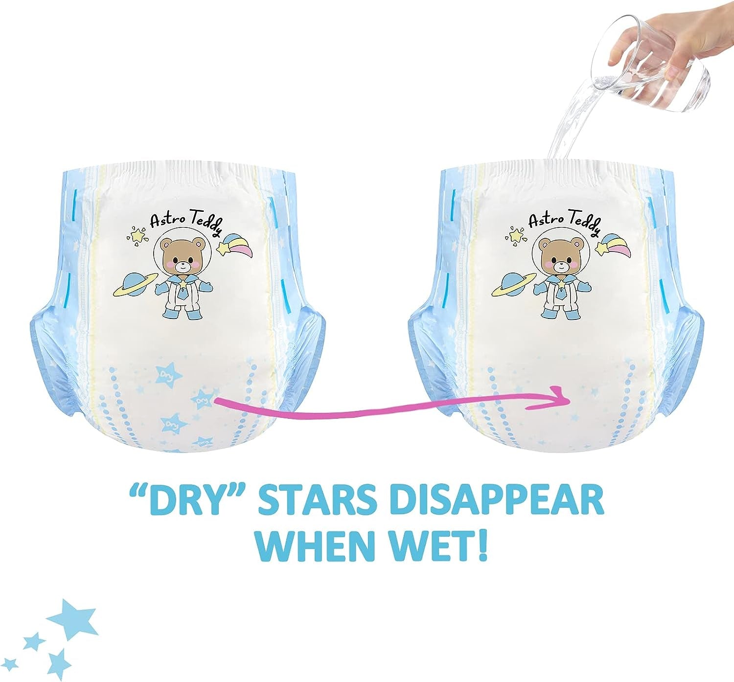 Vuxentryckta blöjor 5500-5800ml 2-pack, 3 utskrifter Slumpmässigt sortiment - Astro Babies (L)