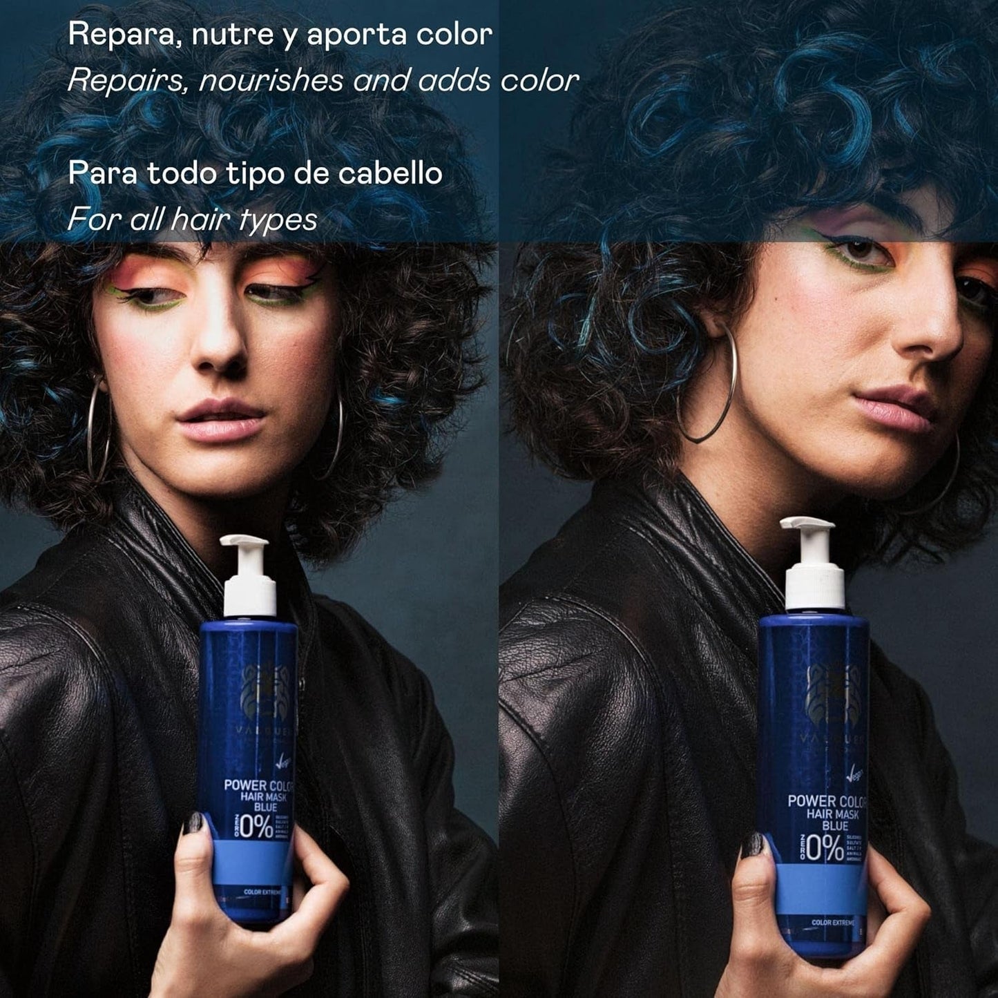Valquer Professional Mask Power Color färgat hår. Vegansk och sulfatfri (gyllene blont hår) hårfärgsförstärkare - 275 ml Naty Shop hårmask