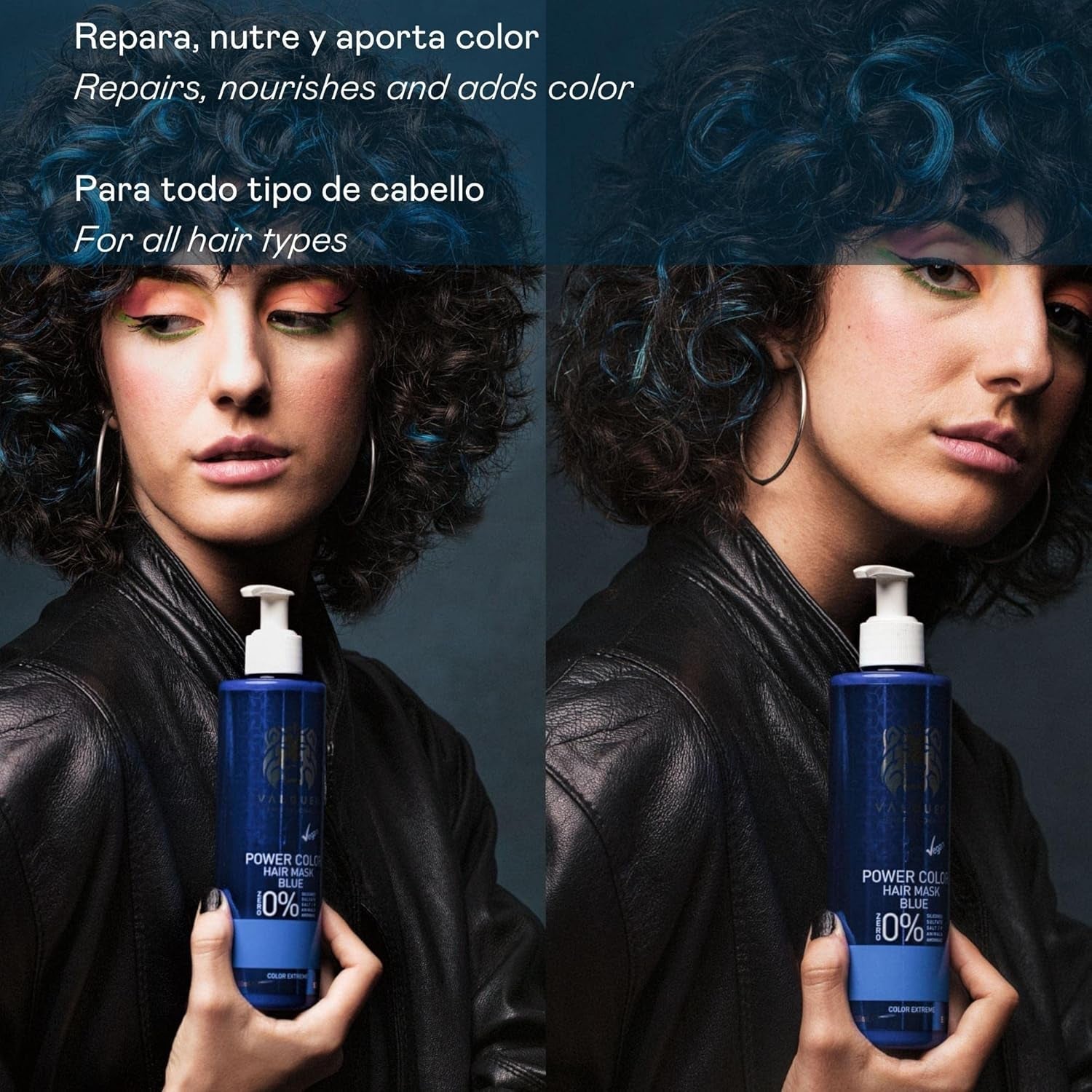 Valquer Professional Mask Power Color färgat hår. Vegansk och sulfatfri (gyllene blont hår) hårfärgsförstärkare - 275 ml Naty Shop hårmask