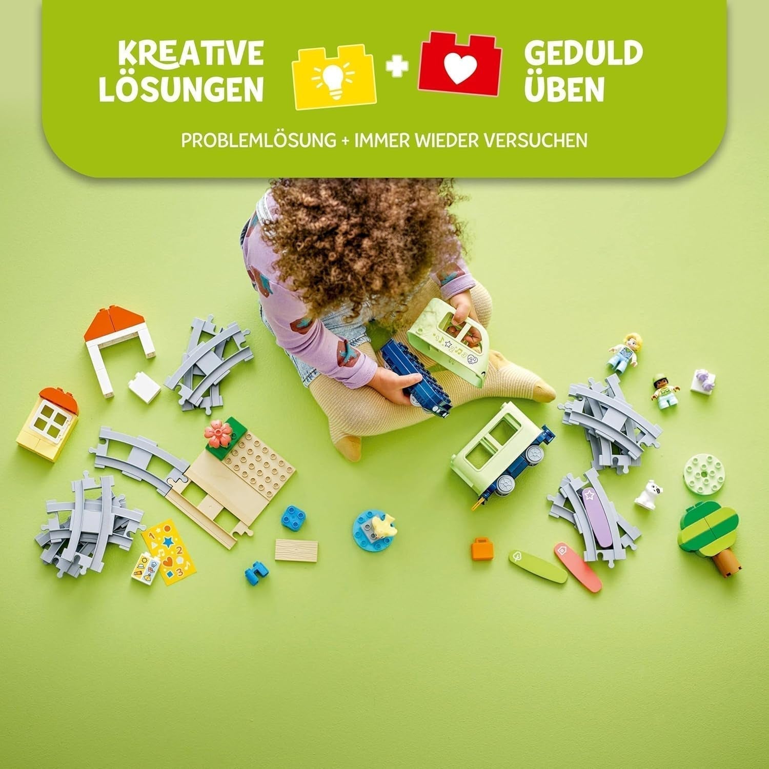 LEGO DUPLO Town Interactive Adventure Train, lekset med ljus och ljud för rollspel, låter 2-åringar bygga spår, förskolepedagogisk leksak 10427 Byggset Besuche den LEGO-Store