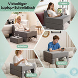 Läskudde för säng och soffa, bokkudde, fritt att kombinera med dryckeshållare och tvättbart fodral, justerbar skrivbordskudde för laptop för läsning, spel, arbete, skrivning (grå)