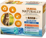 IAMS naturligt vått kattmat i sås - högkvalitativt våtfoder med fisk för vuxna katter, Sea Collection, 12 x 85g