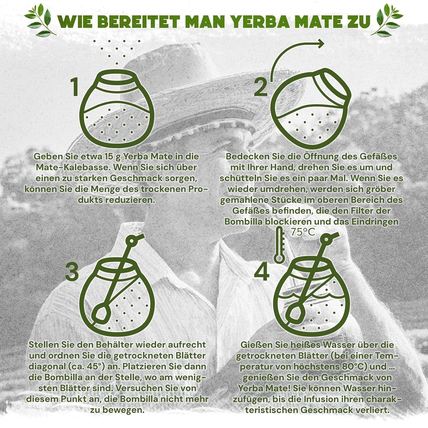 Green Mate Green Orgánica Energy Guarana 500G | Ekologiskt Yerba Mate-te från Brasilien | Naturligt koffeininnehåll | Ekologiskt Mate-te