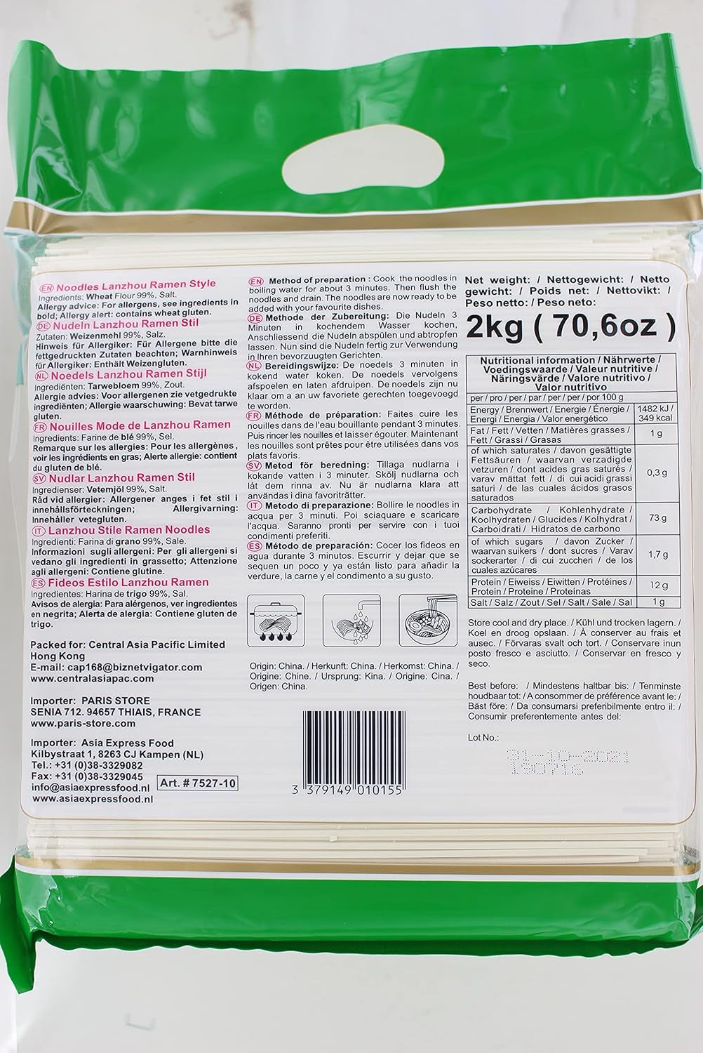 - Lanzhou Ramen Nudlar (1 x 2 kg)