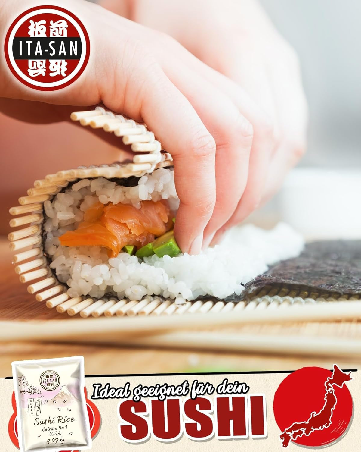 ITA-SAN Calrose / Ris för sushi, 1 paket (1 x 9,07 kg)