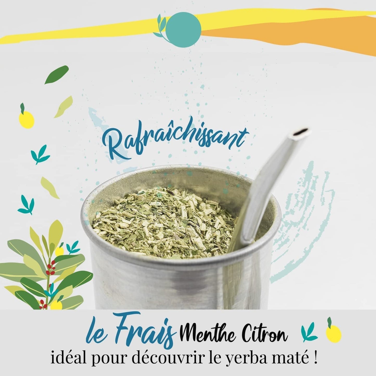 ORIGEENS BIO YERBA MATE MED MYNTA OCH CITRON 200 G - Friskhet I Orostad Bio Yerba Mate, blad, utan stjälkar och damm