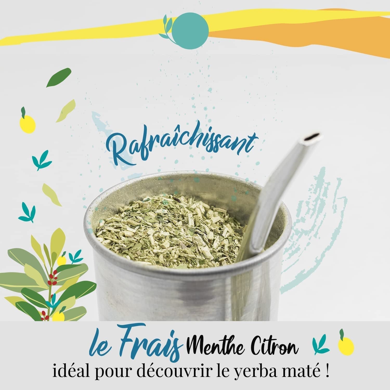 ORIGEENS BIO YERBA MATE MED MYNTA OCH CITRON 200 G - Friskhet I Orostad Bio Yerba Mate, blad, utan stjälkar och damm