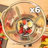 Cecotec Standmixer Power Black Titanium 2200MAX Smooth, 2200 W Maximale Leistung, 6 Klingen Aus Edelstahl, Ice-Crush-Funktion, Turbo- Och Smoothie-Funktion, Autoclean-Funktion Kitchen Naty Shop