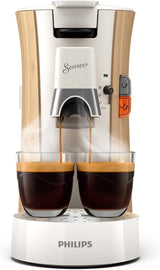 Espressomaskin med PHILIPS Senseo Select-kapslar - Intensity Plus, med Memo-funktion för 3 kaffespecialiteter, Crema Plus, ekologisk produkt, hög kvalitet, silkesvit (CSA240/05)