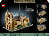 LEGO Architecture Notre-Dame De Paris, Samlarföremål för vuxna, Frankrike Souvenir, Present för kvinnor, män, Globetrotters och alla historieentusiaster, Arkitektonisk modell 21061 Byggset Besuche den LEGO-Store