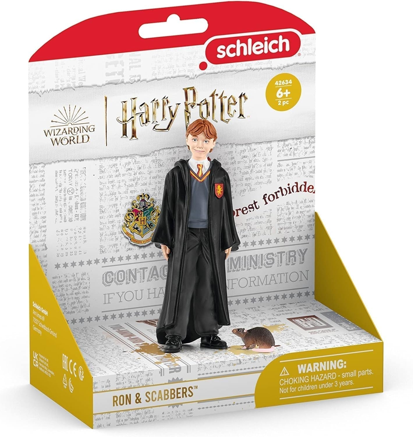 Schleich 42634 Ron Weasley & Skulls, från 6 år, Harry Potter - lekfigur, 4 X 2 X 10 cm Actionfigurer Naty Shop