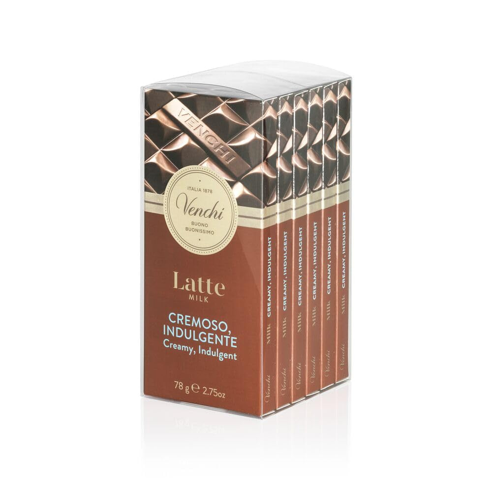 Venchi - Set med 6 olika mjölkchokladkakor, 468 g - Glutenfri - Presentidé