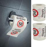 Set med 4 toalettpapper "Grattis på 40-årsdagen" │40-årsdagen 24 meter 2-tyger 180Gr/Qm │ Toalettpappersmotiv toalettpapper (4 x toalettpapper 40)