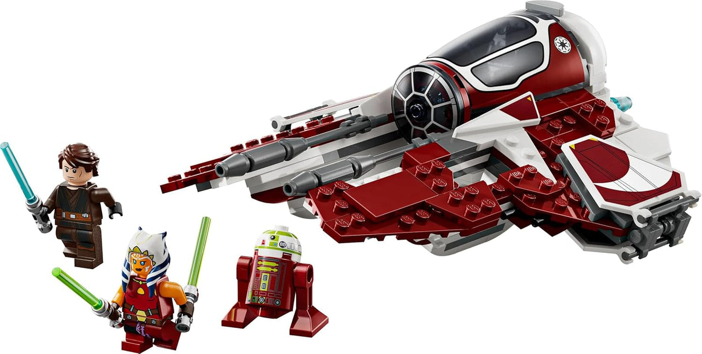 LEGO Star Wars 75401 Ahsokas Jedi Interceptor, Starfighter för Clone Wars-fans, Ahsoka Tano & Anakin Skywalker-minifigurer med ljussabel och R7-A7, för pojkar och flickor från 8 år och uppåt Byggset Beuche den LEGO-Store