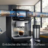 Automatisk espressomaskin Siemens EQ700 classic TP715D01, appkontroll, kallbryggning, intuitiv pekskärm, upp till 10 individuella kaffekreationer som favoriter, automatisk ångrengöring, 1500 W, silvergrå