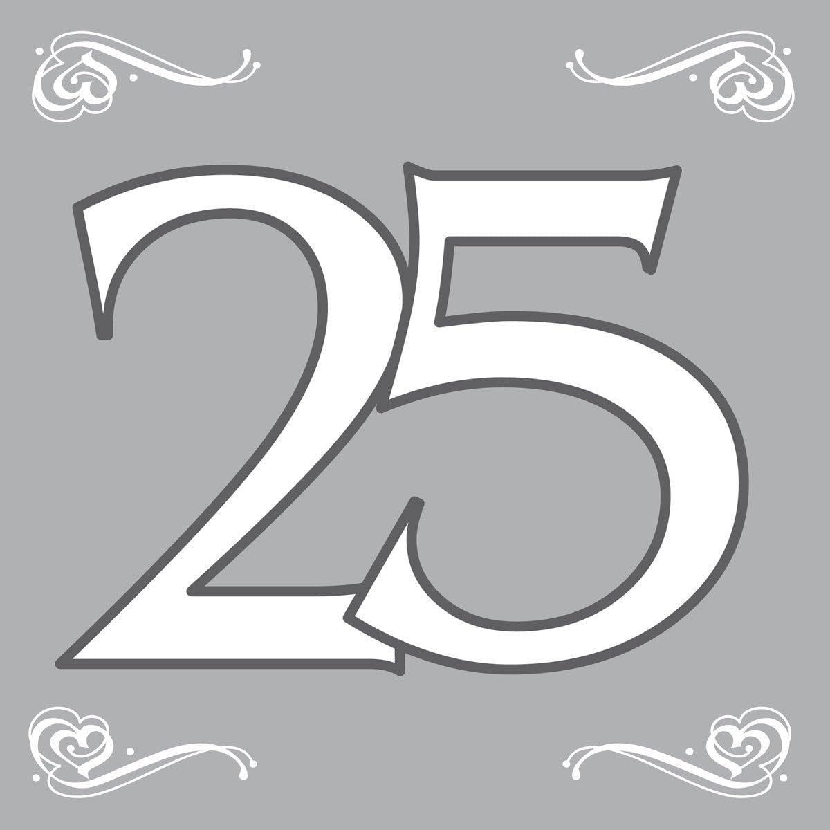 20 servetter 3 lg. 33X33Cm Silver Design 25