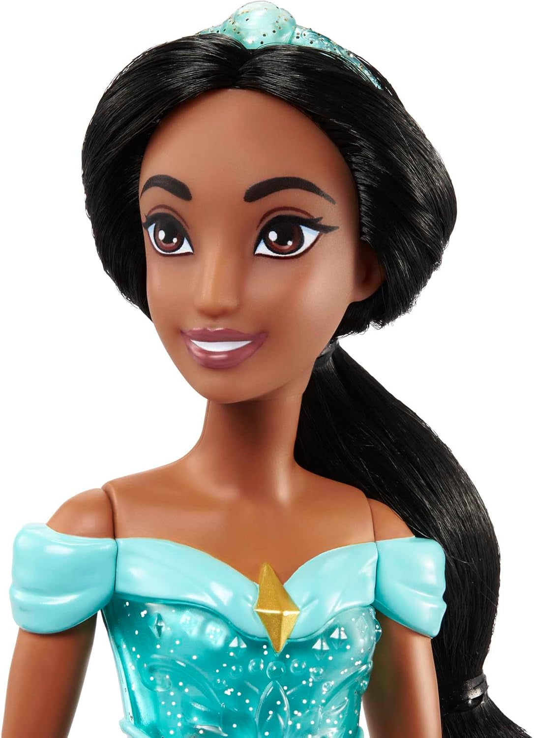 Mattel Disney Princess Toy Jasmine Mode rörlig docka med gnistrande kläder och tillbehör Disney film inspirerad present för barn HLW12 Naty Shop Dolls