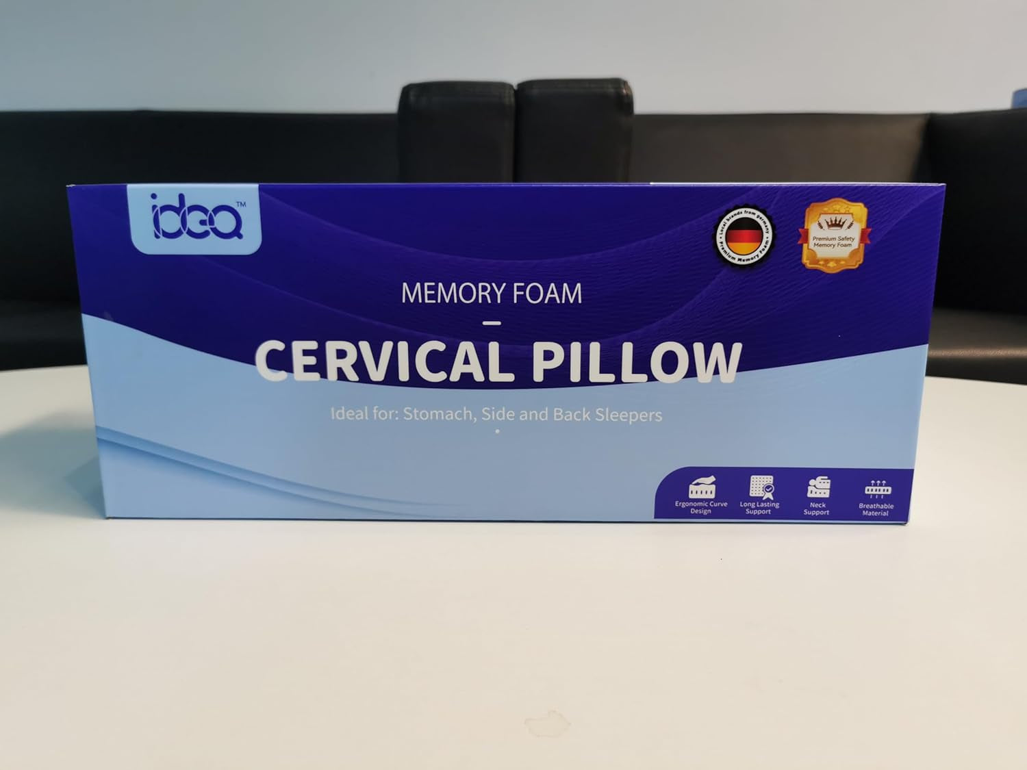 Nacksmärtskudde, ergonomisk ortopedisk nackkudde, sidobaksida buken Memory Foam Kudde, Antisnarkningskudde för män kvinnor (62 * 34,5 * 12/8cm) Cervikala ortopediska kuddar Naty Shop
