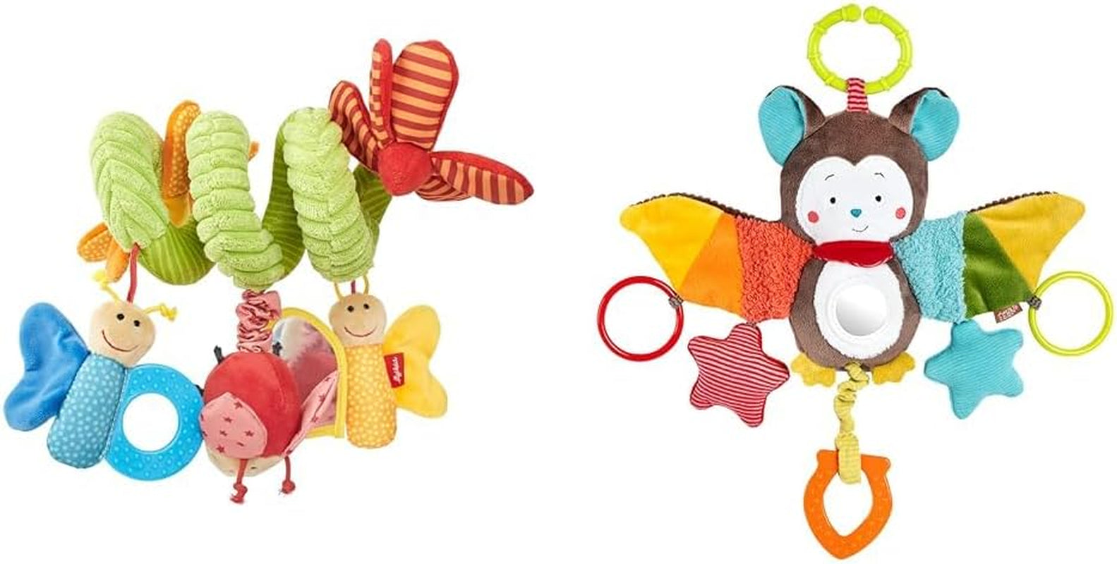 SIGIKID 42249 Aktiv spiralfjäril Baby Activity On Tour flickleksak rekommenderas från födseln flerfärgad Bebe Toys Naty Shop Pack med fladdermus Flerfärgad
