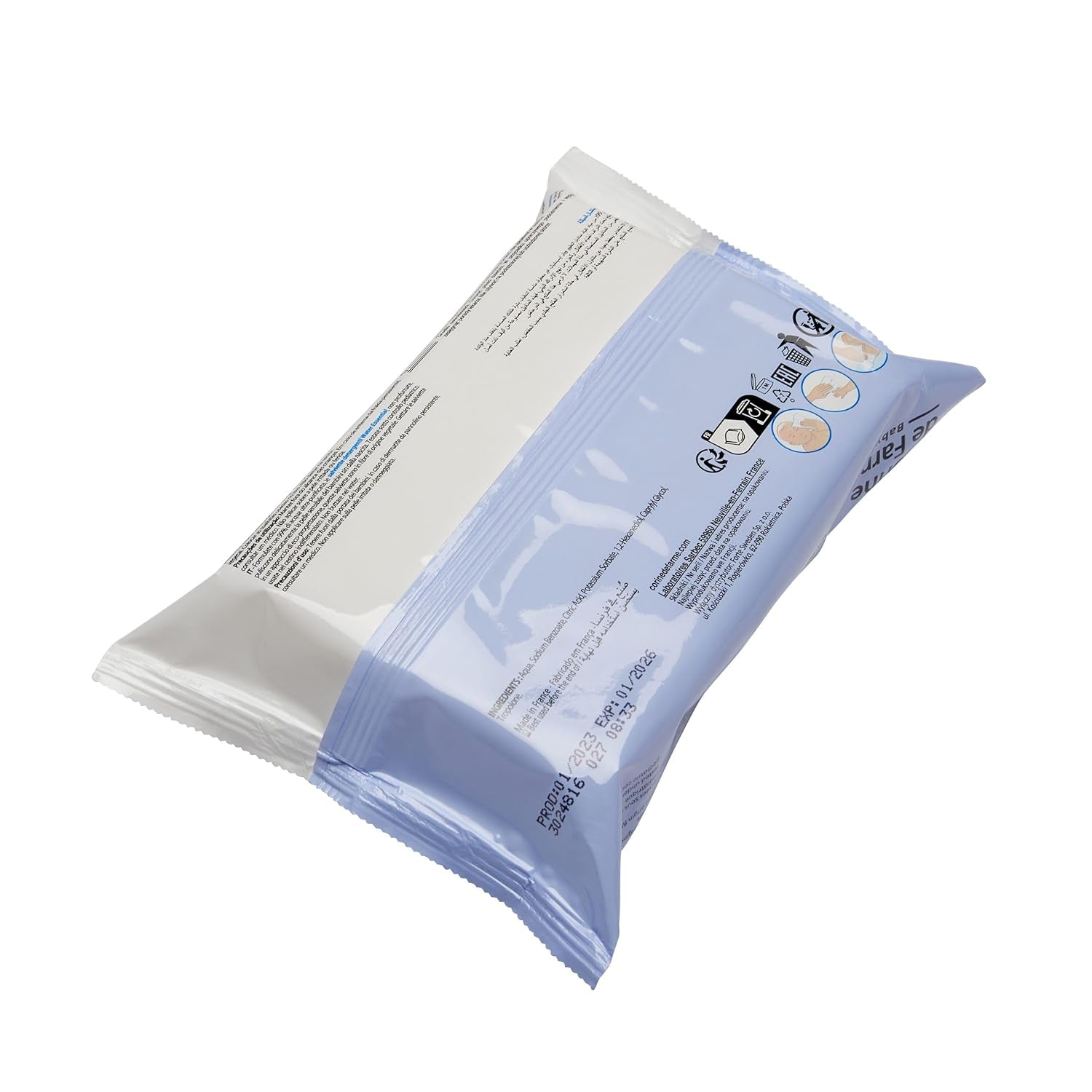 - Change Water Essential babyservetter x70 - Växtfibertoalettprodukt - 99 % ultrarenat vatten - Hygien från födseln - Återförslutningsbart lock
