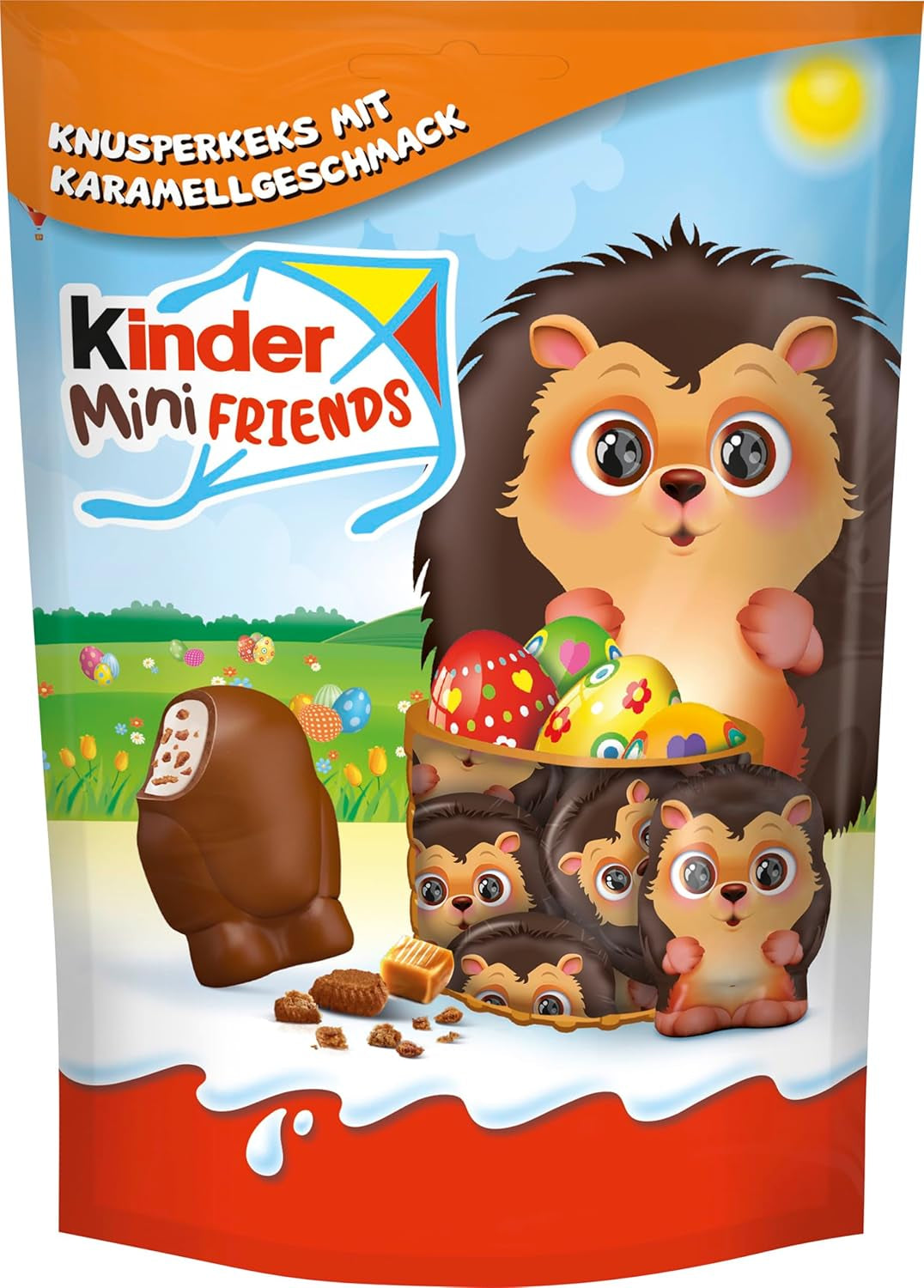 Kinder Mini Friends Krisiga kex med kolasmak 122g – Mjölkchoklad med kex och mjölkfyllning – Påskfigurer – Påskchoklad och godis – Påskpresent