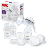 NUK manuell bröstpumpset, mjuk silikonkudde, 2 perfekt kombinerade flaskor, 150 ml Tillbehör Mat och amning Bebe Naty Shop Handmilchpumpe Set