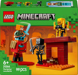 LEGO Minecraft Lava Duell of the Deep, Leksak för TV-spelsfans, fästning med minifigurer inklusive Alex, Skeleton Wither, Lohe och Strider, Present för flickor och pojkar 6 år gamla 21266 Byggset Beuche den LEGO-Store